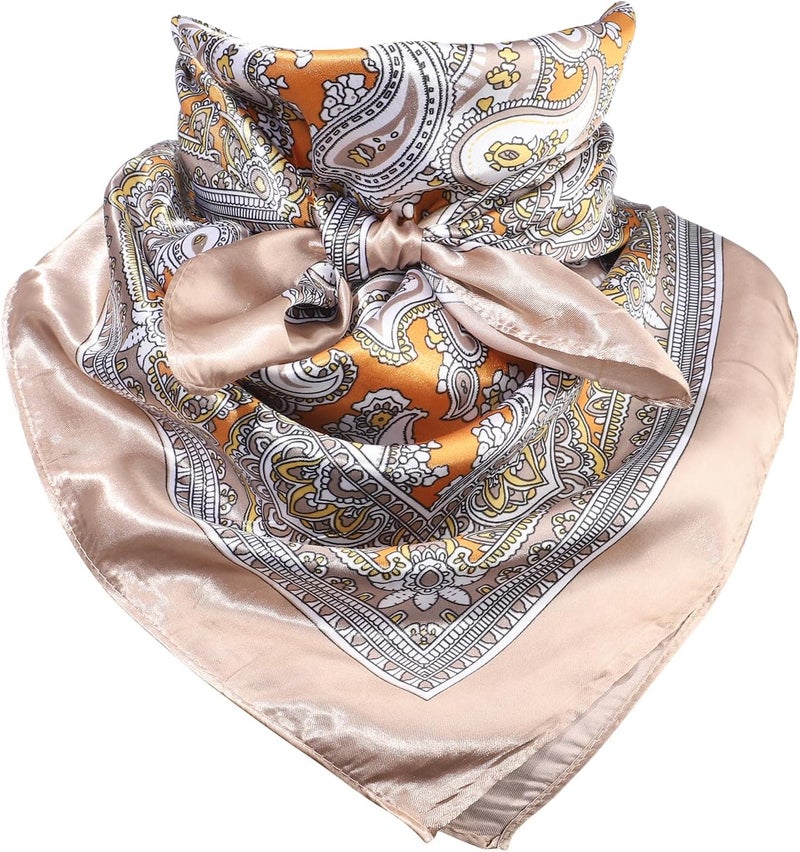 Molans 35 Inch Solid Color Wild Rag, Pure Cowboy Bandanas Oversize Western Neckerchief Bolo Head Scarf for Men Women - Image 1